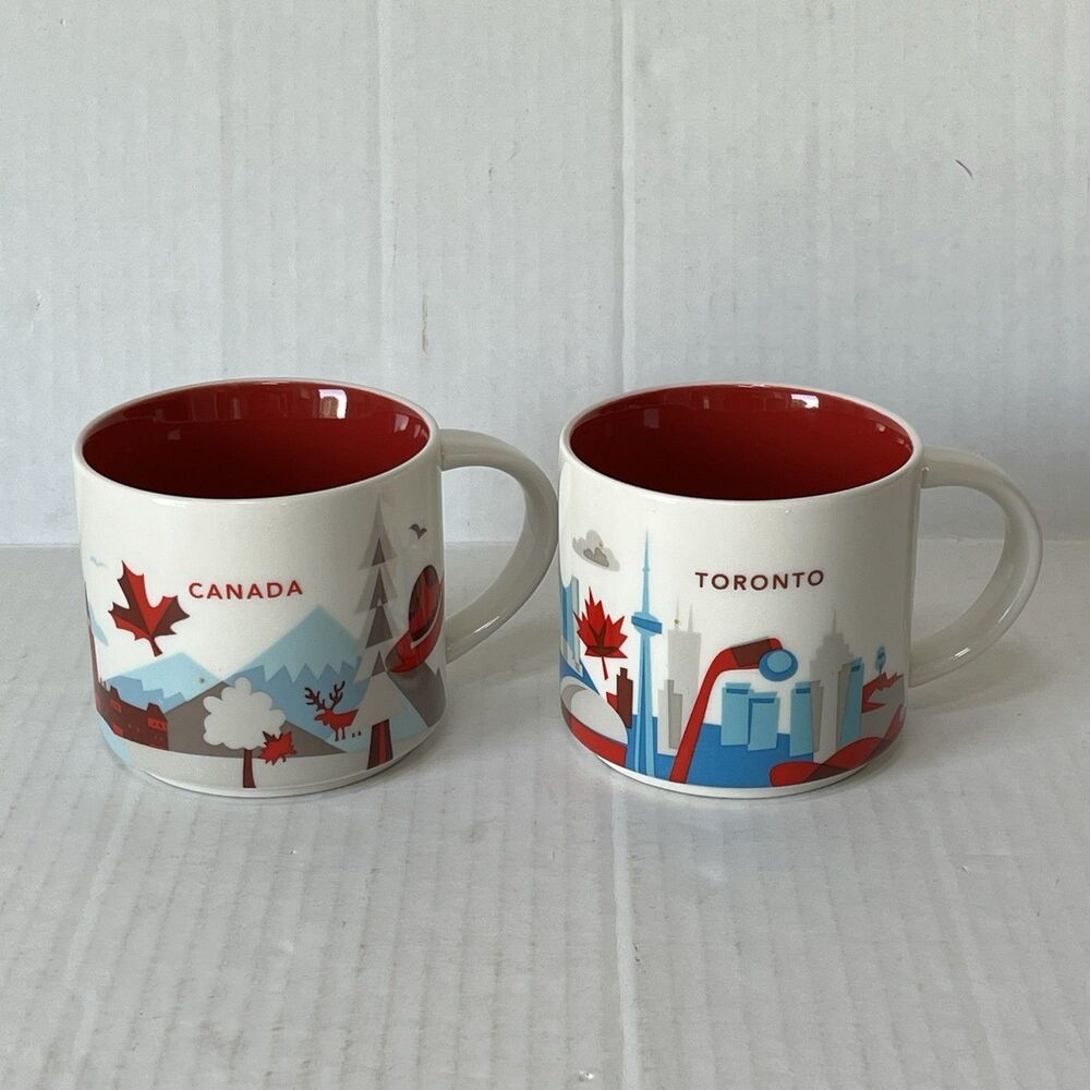 Starbucks TORONTO And CANADA YAH You Are Here Mug - Coffee, Tea ~ 14 fl oz
